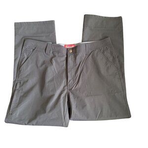 Coleman Mens Stretch Utility Pants 38W 30L Gray Wrinkle & Stain Resistant Durabl